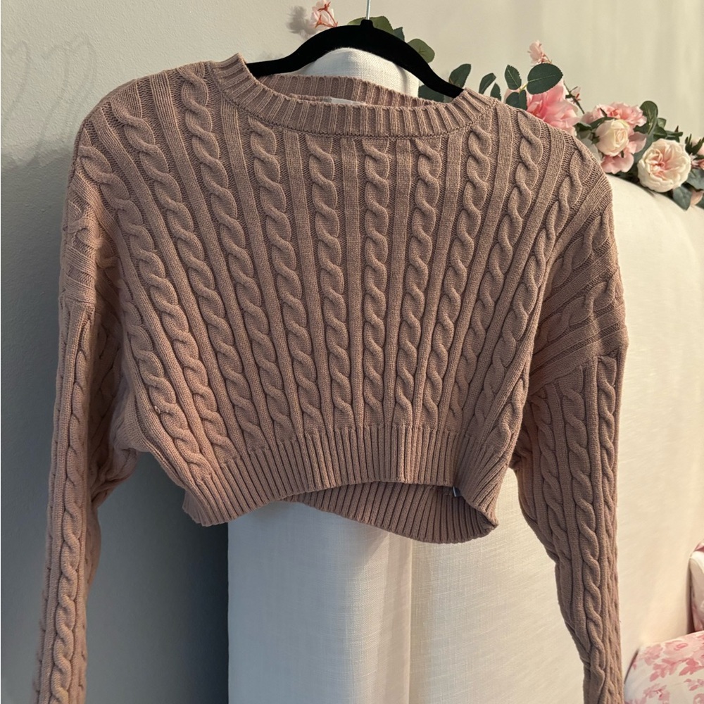 Brown Cropped Altar’d State Sweater